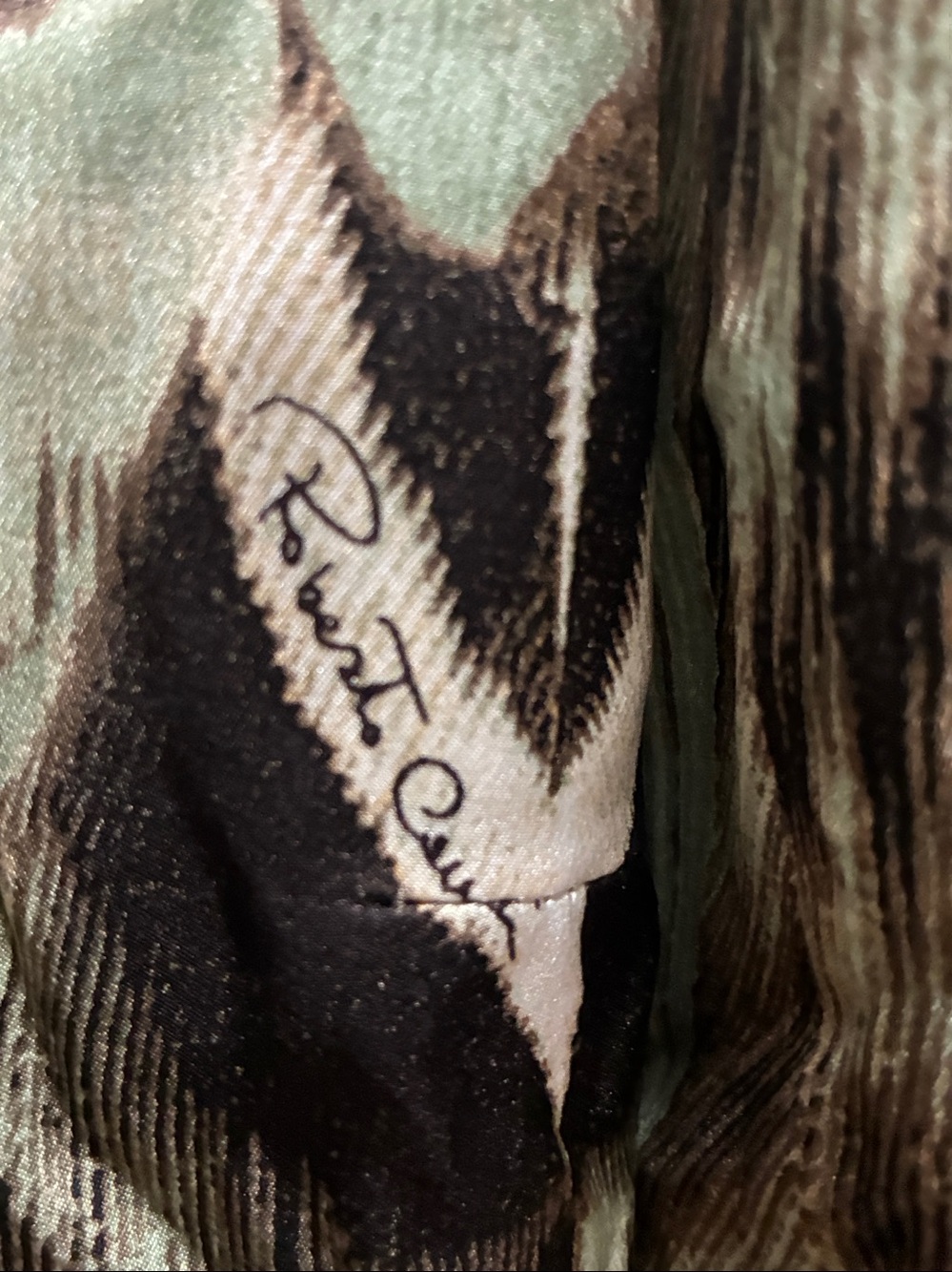 Roberto Cavalli Vintage 2005 feather print silk blouse size IT 44 / 8 - Picture 9 of 10